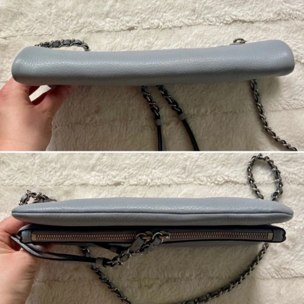 Michael Kors Corrine Crossbody Bag Dove Grey Leather - Picture 10 of 17